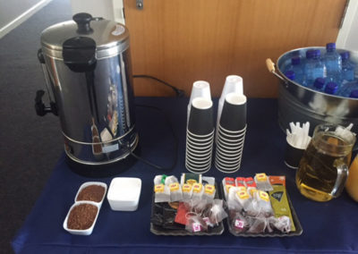 Corporate event Hot drinks set up